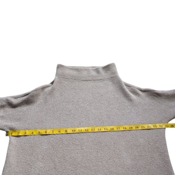 Free People Ottoman Slouchy Tunic Sweater Dress Oyster Beige Cotton Women Small - Picture 13 of 14